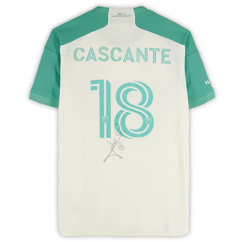 Julio Cascante Austin FC Autographed Match-Used #18 Cream adidas Jersey from the 2024 MLS Season - Size M
