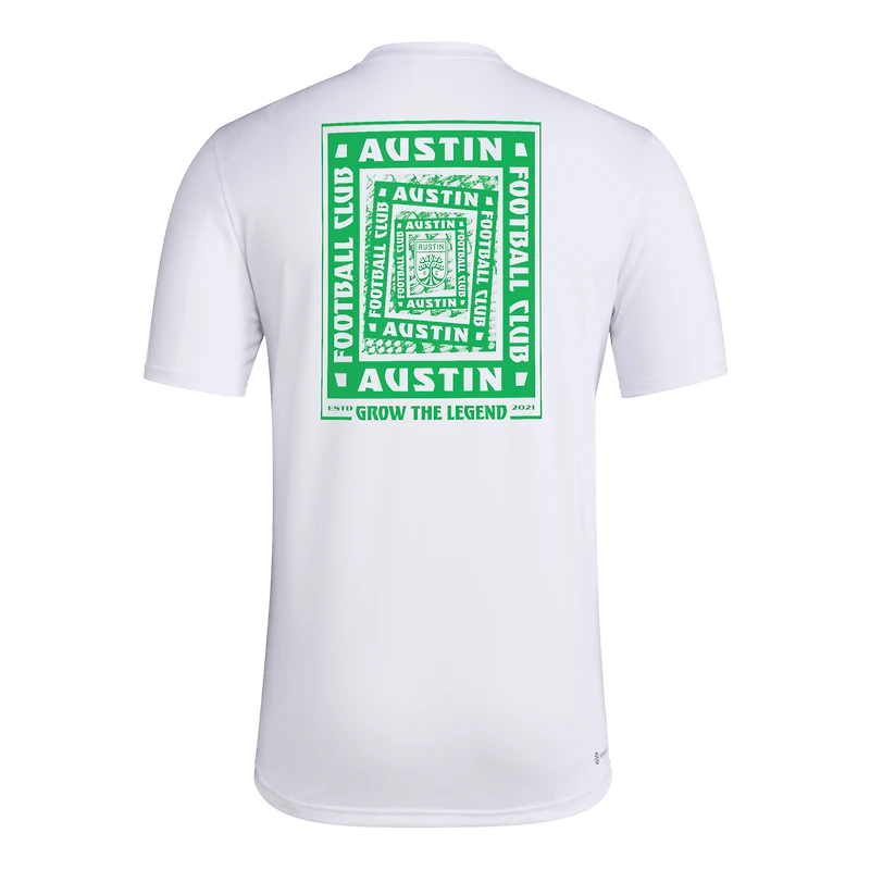 Men's adidas White Austin FC Local Wrap T-Shirt