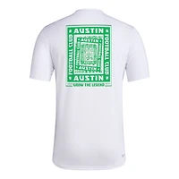 Men's adidas White Austin FC Local Wrap T-Shirt