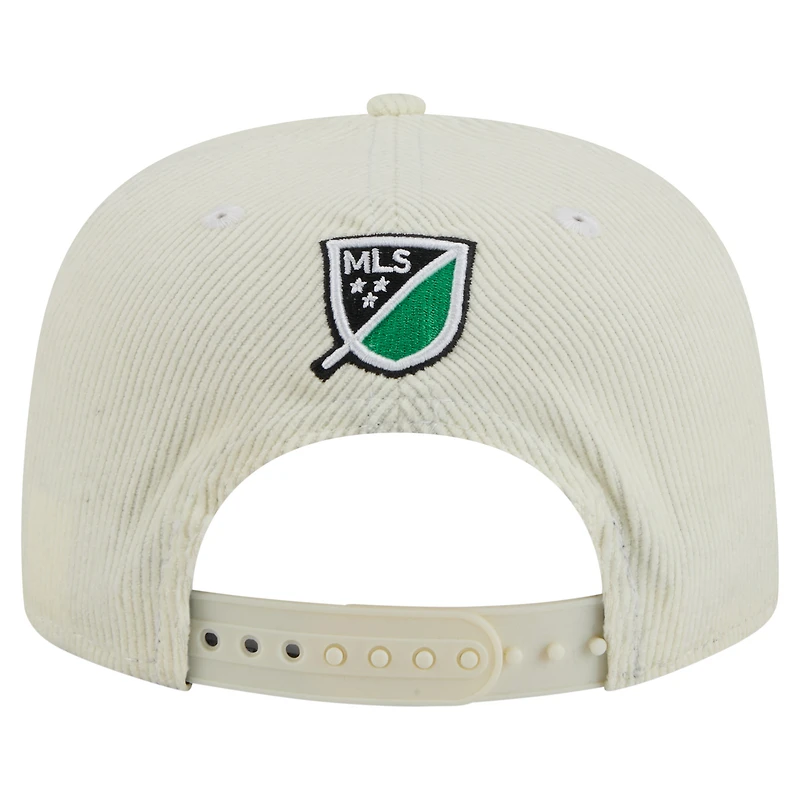 Casquette de golf à visière snapback Austin FC 2025 Kickoff de New Era pour homme, couleur crème