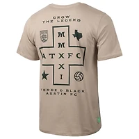 Men's Sport Design Sweden  Khaki Austin FC Game Day Relaxed T-Shirt