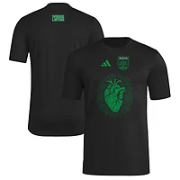 T-shirt adidas Austin FC 2025 noir pour homme avec maillot Hook AEROREADY