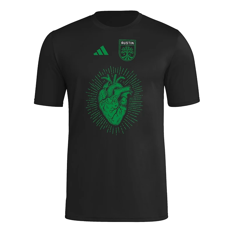 Men's adidas  Black Austin FC 2025 Jersey Hook AEROREADY T-Shirt