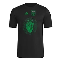 Men's adidas  Black Austin FC 2025 Jersey Hook AEROREADY T-Shirt