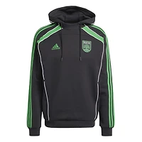 Men's adidas Black Austin FC 2025 Travel Pullover Hoodie