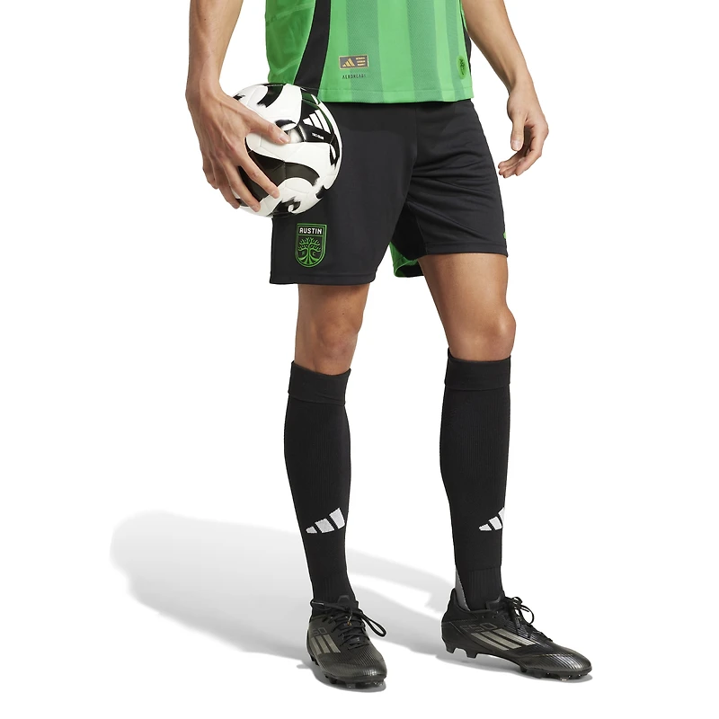 Men's adidas Black Austin FC Home 2025 The Heartbeat Kit Authentic Shorts