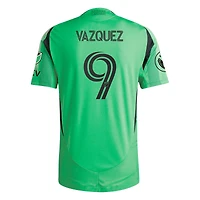 Maillot de joueur authentique adidas Brandon Vazquez Green Austin FC 2025 The Heartbeat Kit pour homme