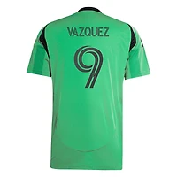 Maillot réplique du joueur adidas Brandon Vazquez Green Austin FC 2025 The Heartbeat Kit pour homme