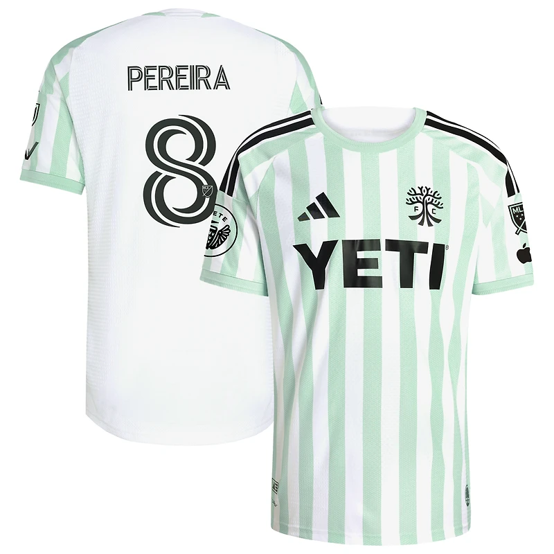 Men's adidas Daniel Pereira White Austin FC 2026 The Rooted Kit On-Field Authentic Patch Jersey