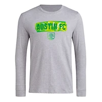 T-shirt à manches longues adidas Austin FC Local Pop AEROREADY pour hommes, gris