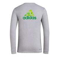 T-shirt à manches longues adidas Austin FC Local Pop AEROREADY pour hommes, gris