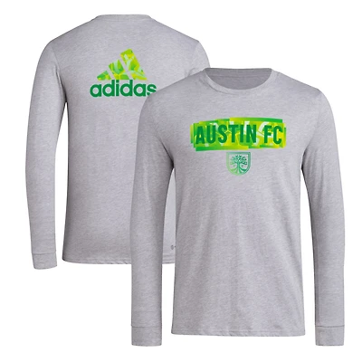 T-shirt à manches longues adidas Austin FC Local Pop AEROREADY pour hommes, gris
