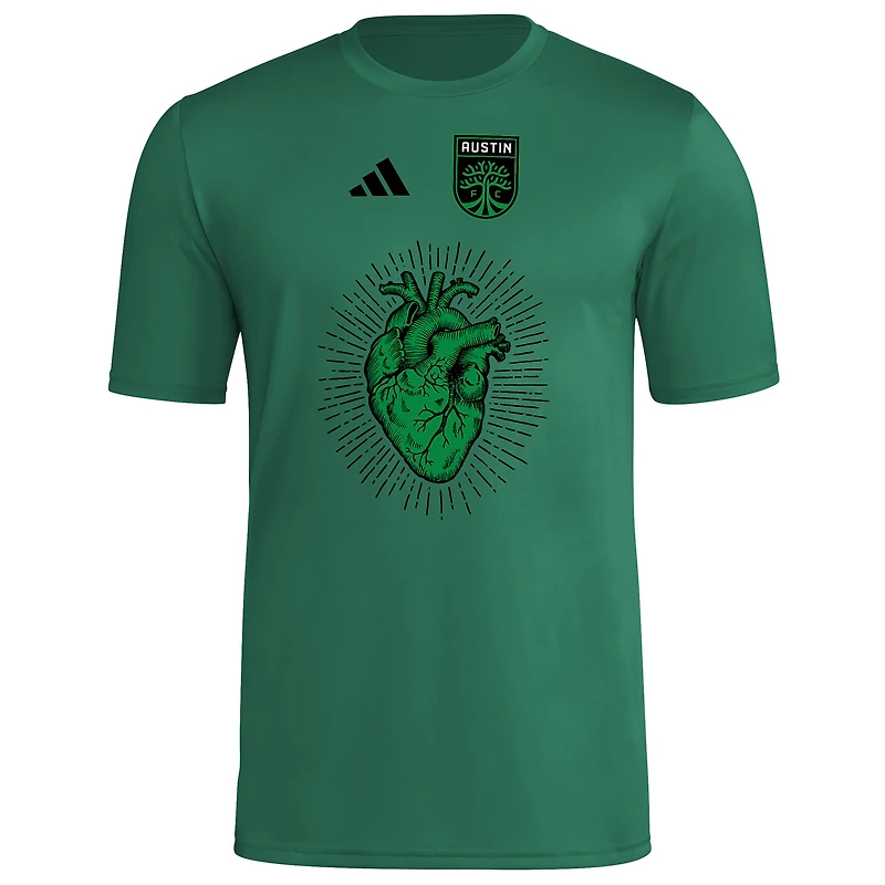 Men's adidas  Green Austin FC 2025 Jersey Hook AEROREADY T-Shirt