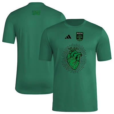 Men's adidas  Green Austin FC 2025 Jersey Hook AEROREADY T-Shirt