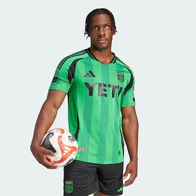 Maillot authentique adidas Austin FC vert 2025 « The Heartbeat » pour homme