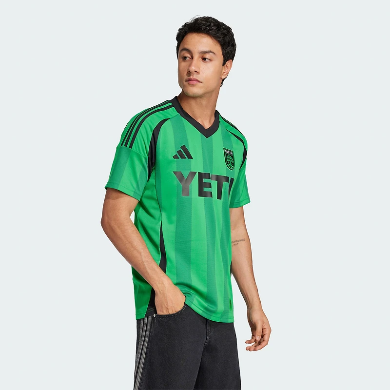Men's adidas Green Austin FC 2025 The Heartbeat Kit Replica Jersey