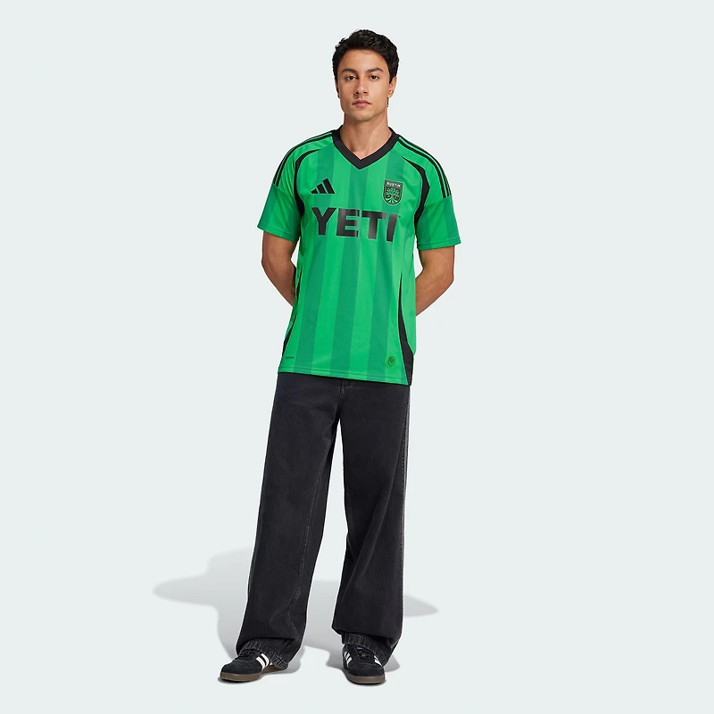 Men's adidas Green Austin FC 2025 The Heartbeat Kit Replica Jersey