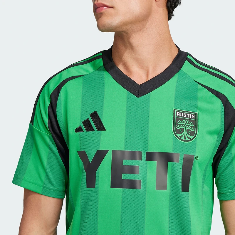 Men's adidas Green Austin FC 2025 The Heartbeat Kit Replica Jersey