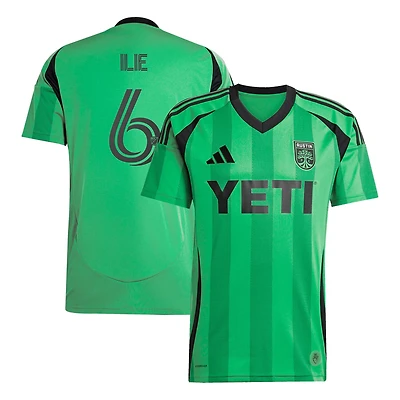 Maillot réplique du joueur adidas Ilie Sanchez Green Austin FC 2025 The Heartbeat Kit pour homme