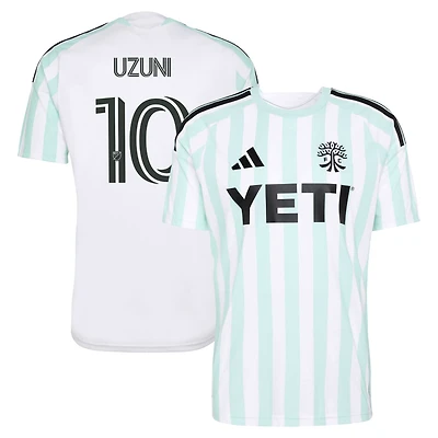 Men's adidas Myrto Uzuni White Austin FC  2026 The Rooted Kit Replica Jersey