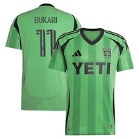 Men's adidas Osman Bukari Green Austin FC 2025 The Heartbeat Kit Replica Player Jersey