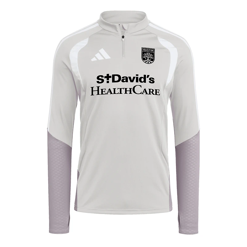Men's adidas Silver Austin FC 2026 Tiro Competition Quarter-Zip Training Top