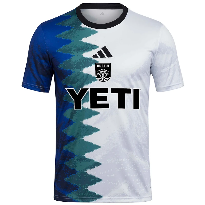Haut d'avant-match adidas Austin FC 2025 Gaming AEROREADY blanc pour homme