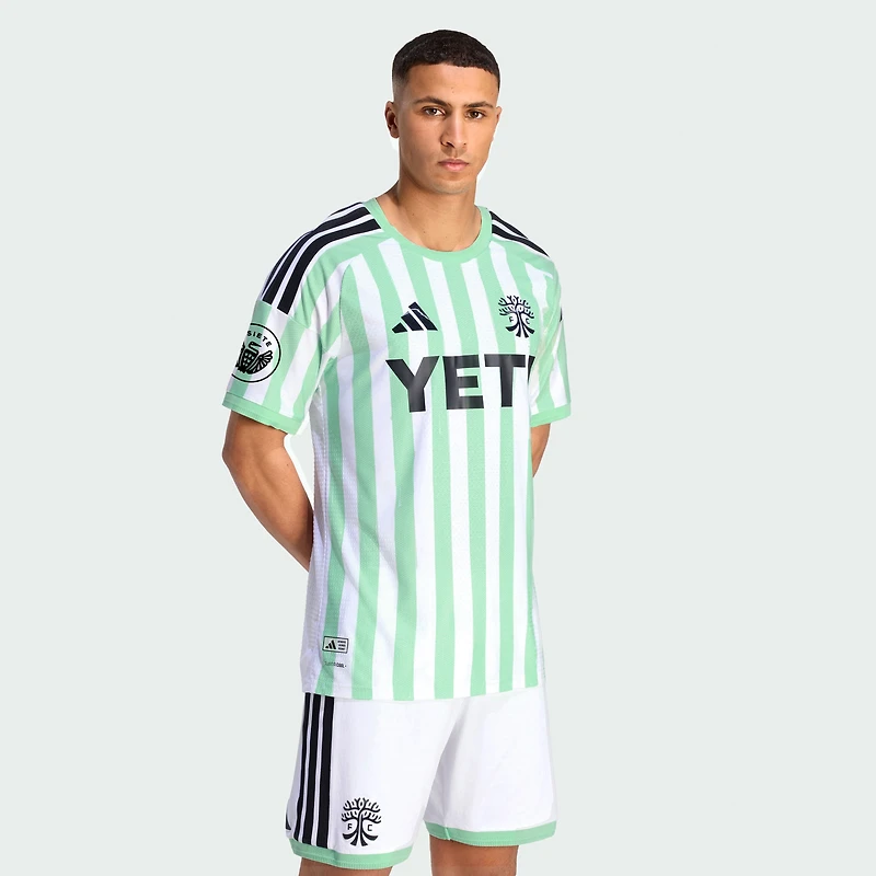 Men's adidas White Austin FC 2026 The Rooted Kit On-Field Authentic Patch Jersey