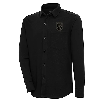 Veste boutonnée Austin FC Streamer Diamond pour homme, noire Antigua