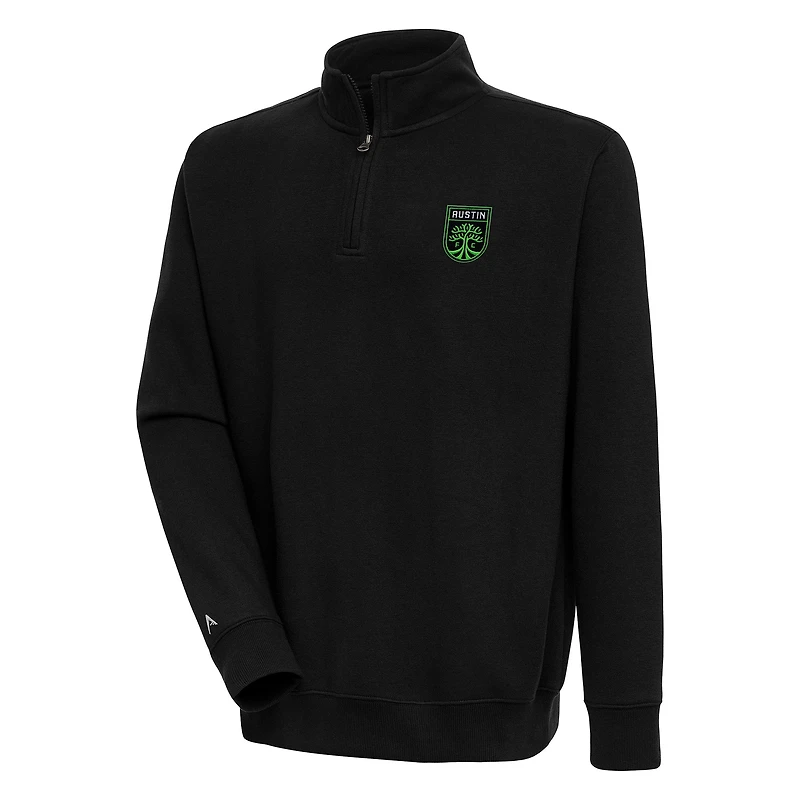 Pull-over Austin FC Victory noir à fermeture éclair quart de tour pour homme