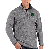 Veste à enfiler Austin FC Fortune pour homme, gris chiné, grande et taille, avec fermeture éclair quart de tour