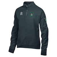 Men's  Black Austin FC Logo ComfortWash Fleece Quarter-Zip Jacket