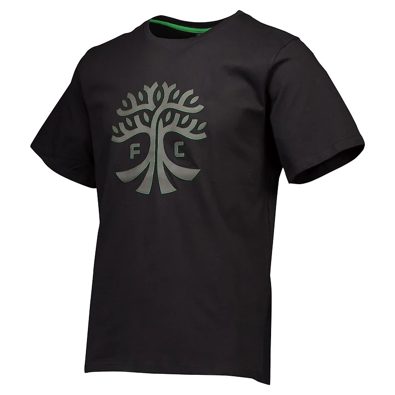 Men's Black Austin FC Multi-Layer Primary Logo Heavyweight Relaxed T-Shirt