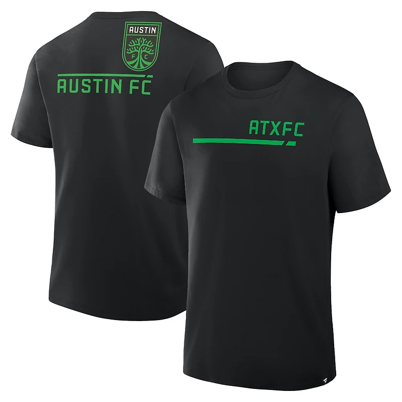 T-shirt Fanatics noir Austin FC pour homme, motif corner Legacy
