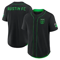 Men's Fanatics Black Austin FC Injury Time Baseball Jersey