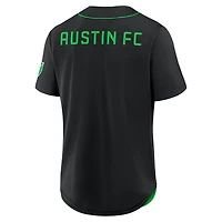 Men's Fanatics Black Austin FC Injury Time Baseball Jersey