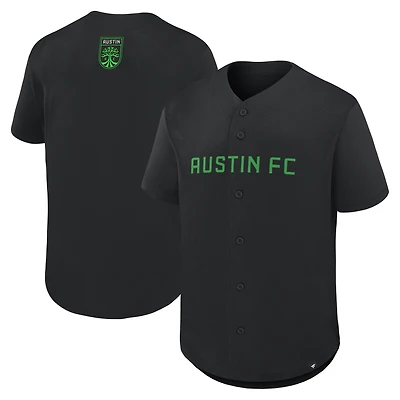 Maillot à boutons Fanatics noir Austin FC Maximum Intensity pour homme