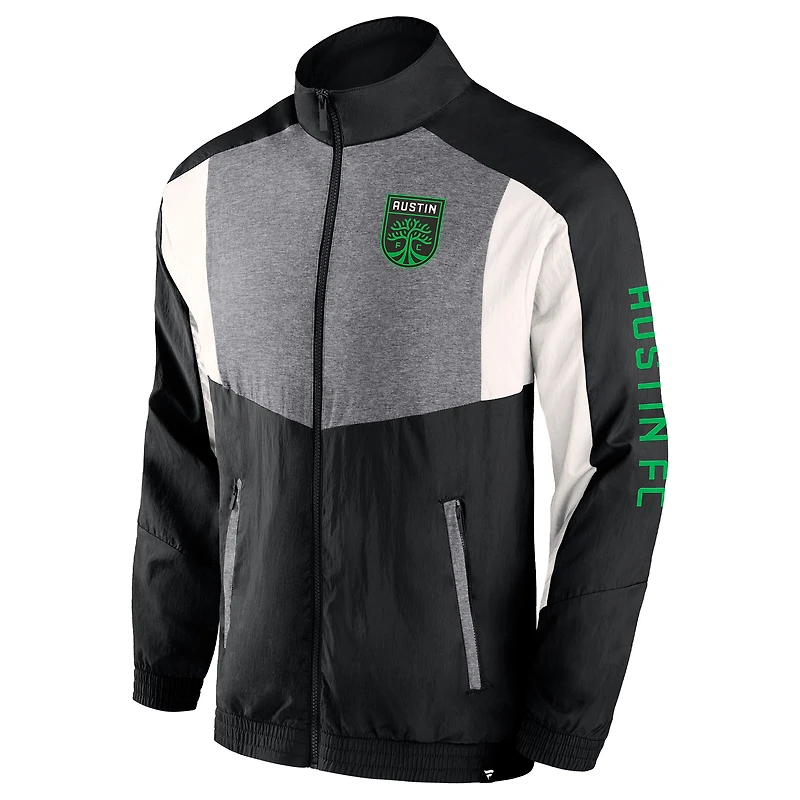 Men's Fanatics  Black Austin FC Net Goal Raglan Full-Zip Track Jacket