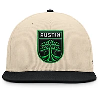 Men's Fanatics Cream Austin FC Tempo Corduroy Snapback Hat