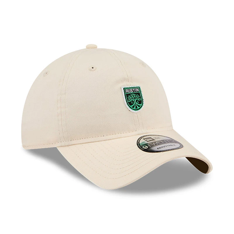 Casquette ajustable New Era beige Austin FC Micro Team Logo 9TWENTY pour homme