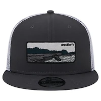 Men's New Era Black/White Austin FC Outdoor Trucker 9FIFTY Snapback Hat