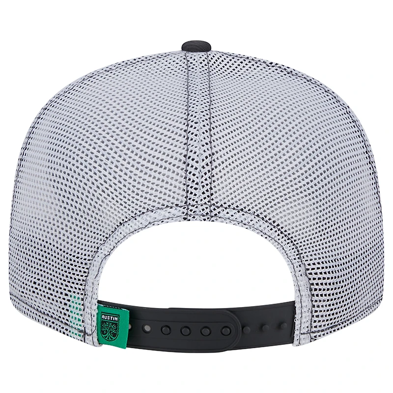 Men's New Era Black/White Austin FC Outdoor Trucker 9FIFTY Snapback Hat