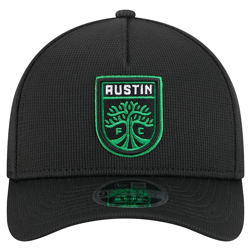 Men's New Era Black Austin FC 2025 Jersey Hook 9FORTY M-Crown Adjustable Hat