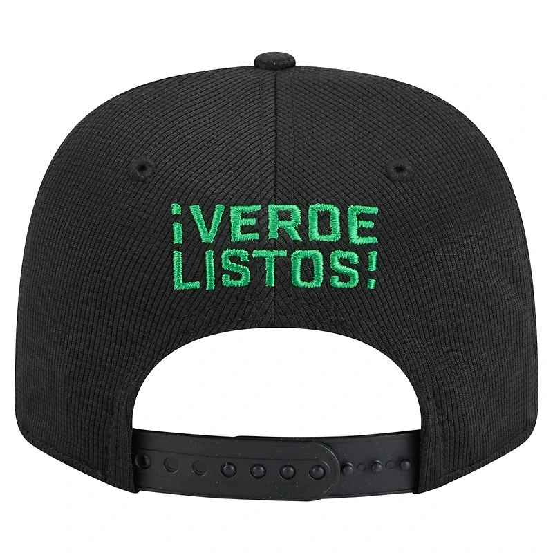 Casquette extensible à boutons-pression Austin FC 2025 noire New Era pour homme avec crochet 9SEVENTY