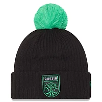 Men's New Era  Black Austin FC 2025 Jersey Hook Cuff Knit Hat with Pom