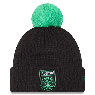 Men's New Era  Black Austin FC 2025 Jersey Hook Cuff Knit Hat with Pom