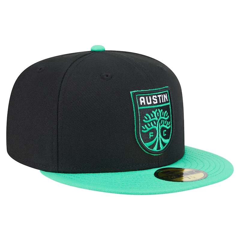 Casquette ajustée Austin FC 2025 Kickoff 59FIFTY noire New Era pour homme