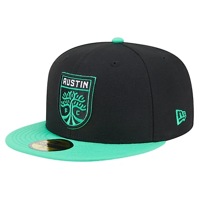 Casquette ajustée Austin FC 2025 Kickoff 59FIFTY noire New Era pour homme