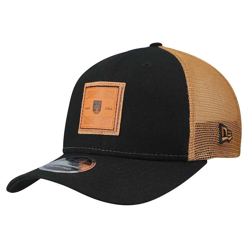 Men's  New Era Black Austin FC Debossed Logo 9SEVENTY Stretch Snap Adjustable Hat