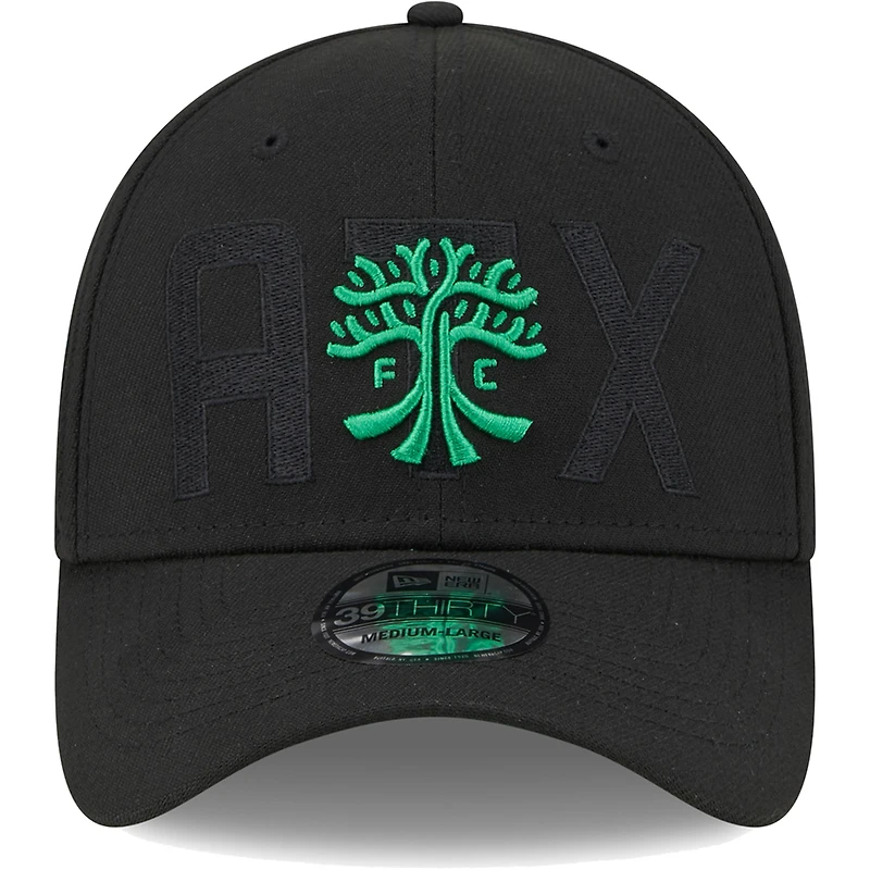 Men's New Era Black Austin FC Kick Off 39THIRTY Flex Hat